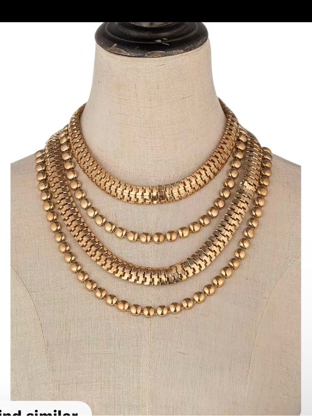 eye candy Gold-Tone Layered Multi-Strand Necklace